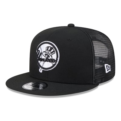 New York Yankees New Era 9FIFTY Adjustable Trucker Hat - Black
