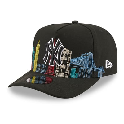 New York Yankees New Era 9FIFTY Night City Skyline A-Frame Snapback Hat - Black