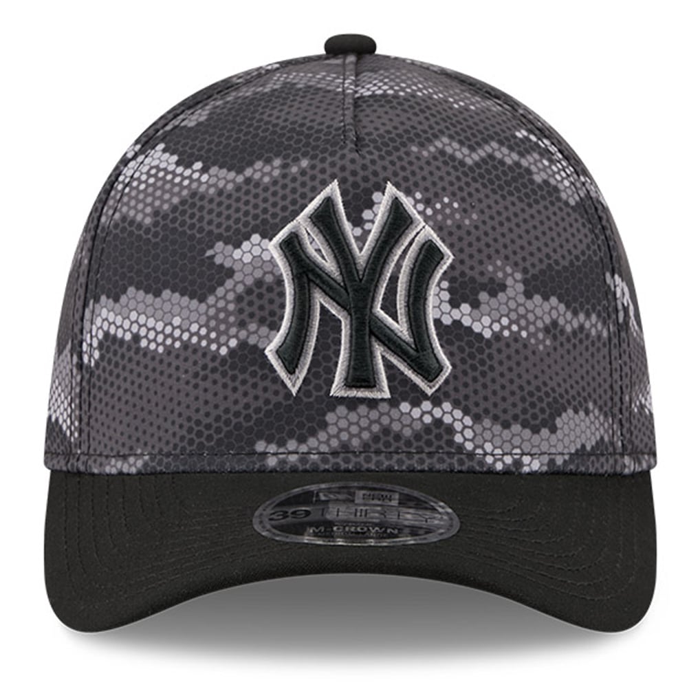 New York Yankees New Era Camo 39THIRTY A-Frame Flex Hat - Black