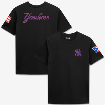 New York Yankees New Era Puerto Rico Country Flag T-Shirt - Black