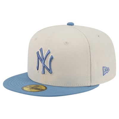 New York Yankees New Era Color Pack 59FIFTY Fitted Hat - Cream/Light Blue