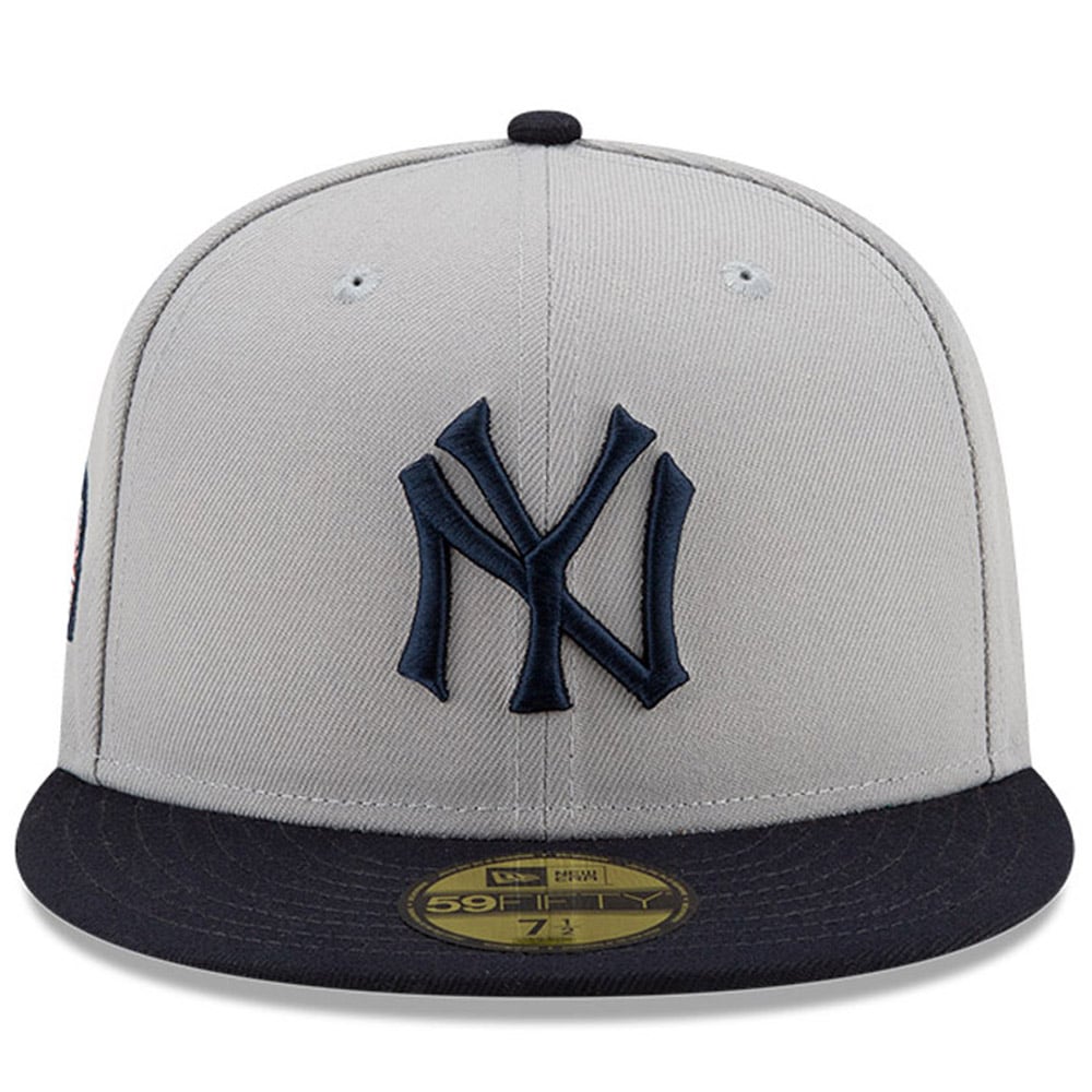 Men's New York Yankees New Era Gray/Navy 100th Anniversary Patch