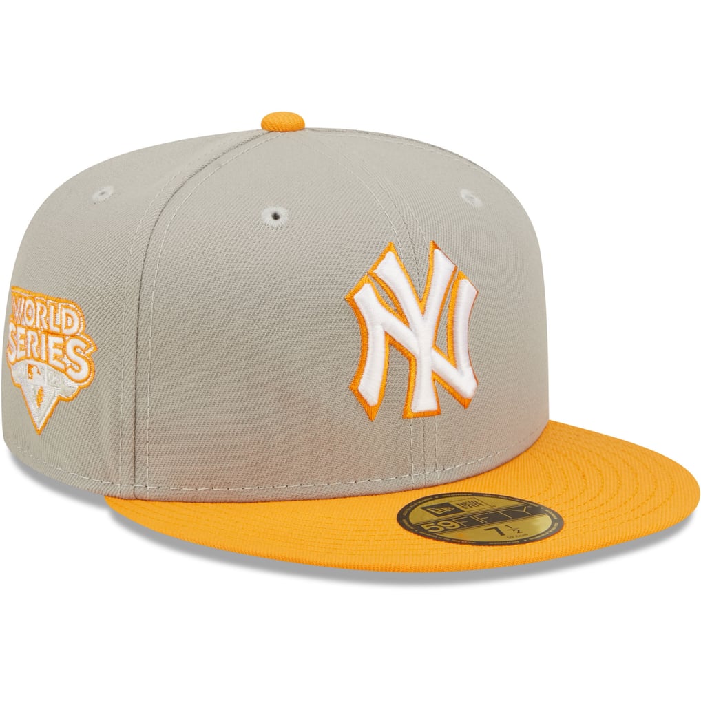 New Era Performance Headwear New York Yankees Unisex Hat In Gray/Orange Size 7 NEW ERA NEW YORK YANKEES 2009 WS PATCH FITTED 5950 GREY  main image 2