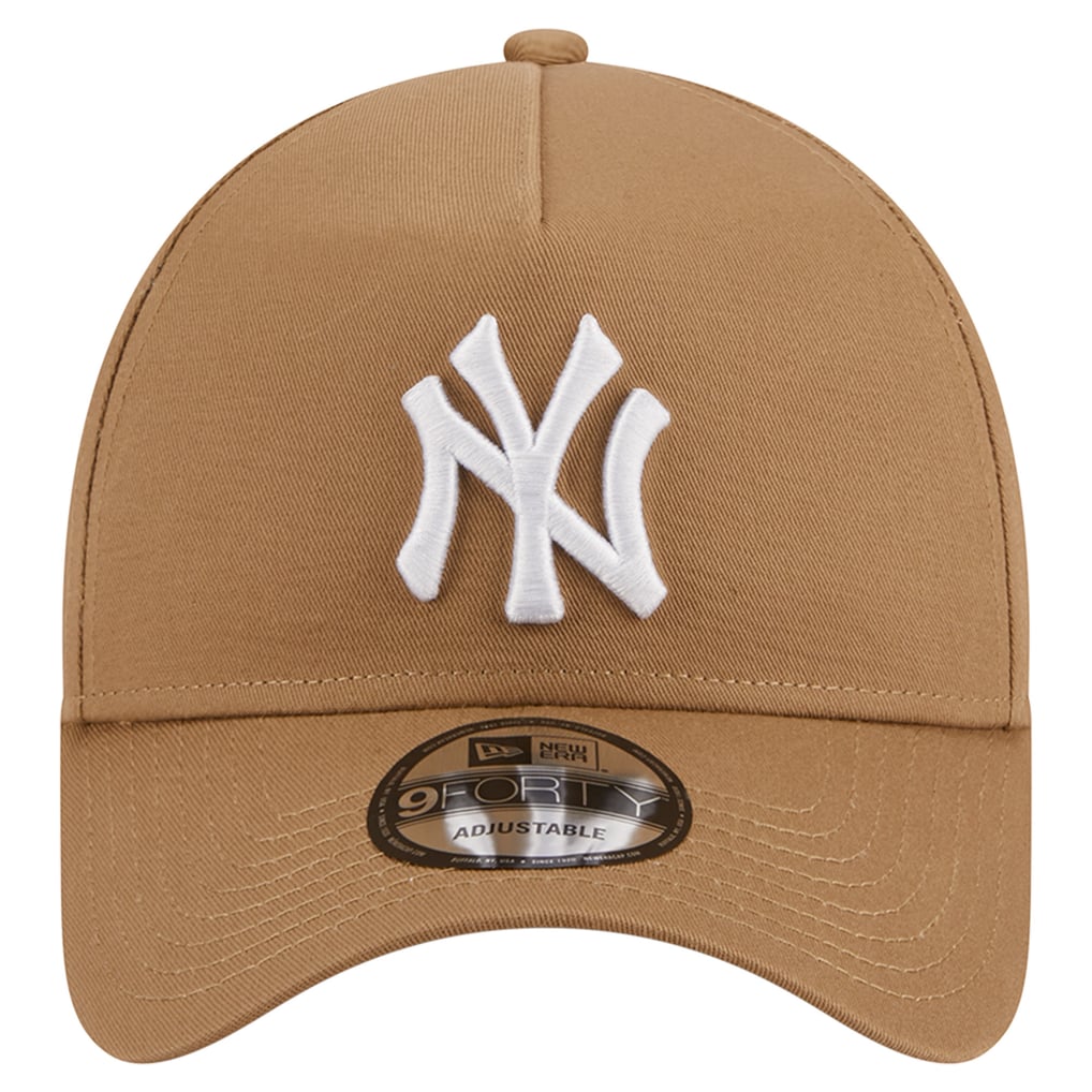 New York Yankees New Era A-Frame 9FORTY Adjustable Hat - Khaki display picture 1
