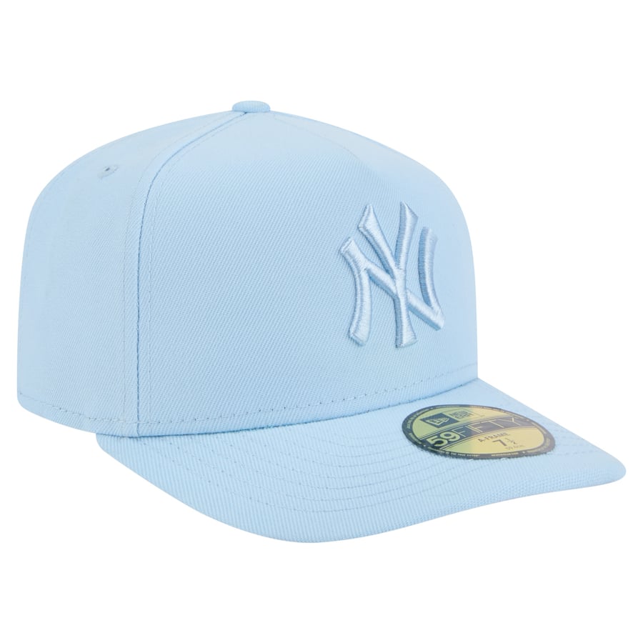 Yankees Blue Color Code Men's New York Yankees New Era Light Blue Color Pack A-Frame 59FIFTY ...