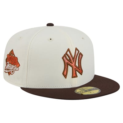 New York Yankees New Era Pumpkin Spice 59FIFTY Fitted Hat - Natural/Brown