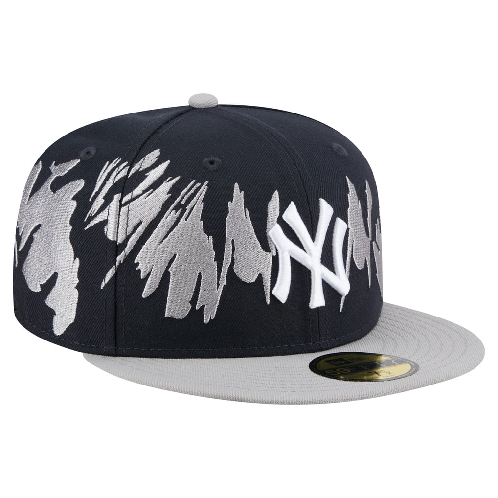 New York Yankees New Era Retro Pattern 59FIFTY Fitted Hat - Navy/Gray