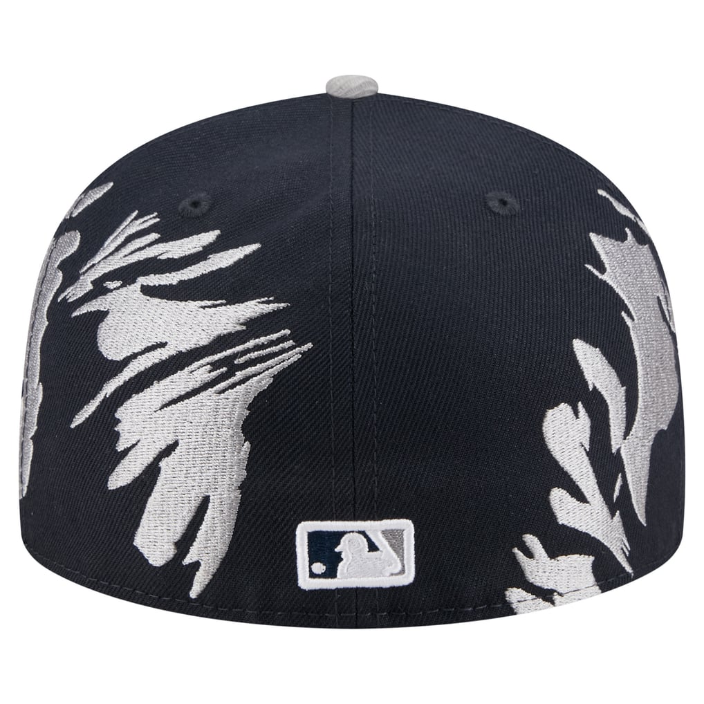 New York Yankees New Era Retro Pattern 59FIFTY Fitted Hat - Navy/Gray