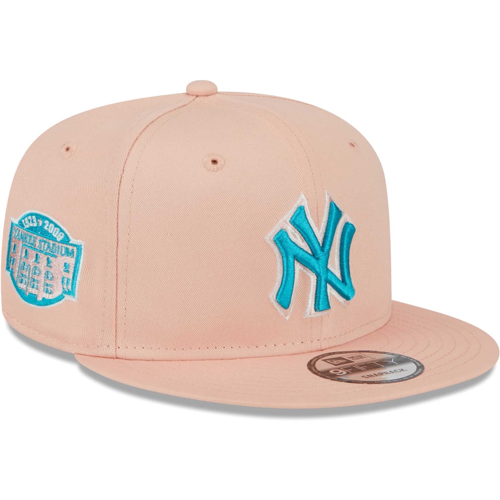NEW Vintage New York Yankees Womens Hat Cap All Over Logo Blue Pink Embroidered New Era New York Yankees Pink MLB Fan Apparel & Souvenirs  main image 4