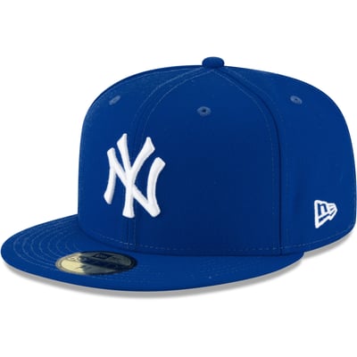New York Yankees New Era White Logo 59FIFTY Fitted Hat - Royal 