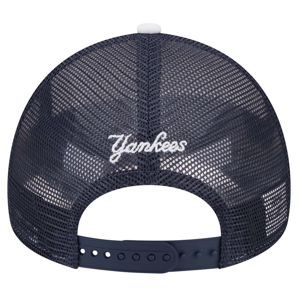 New York Yankees New Era Spring Training Circle Foam A-Frame 9FORTY Trucker Adjustable Hat - White/Navy
