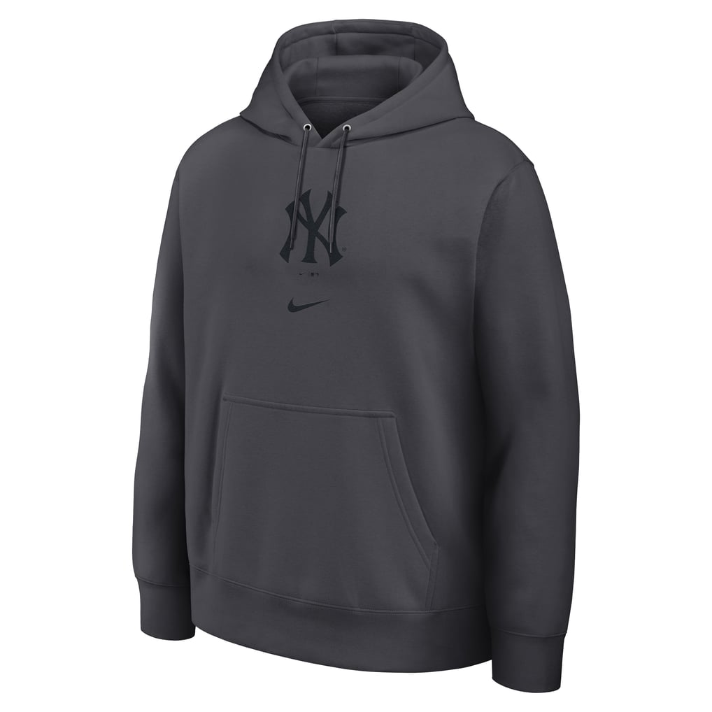 Men's New York Yankees Nike Anthracite Washed Club Fleece Hoodie