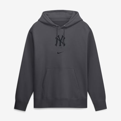  New York Yankees Nike Washed Club Fleece Hoodie - Anthracite