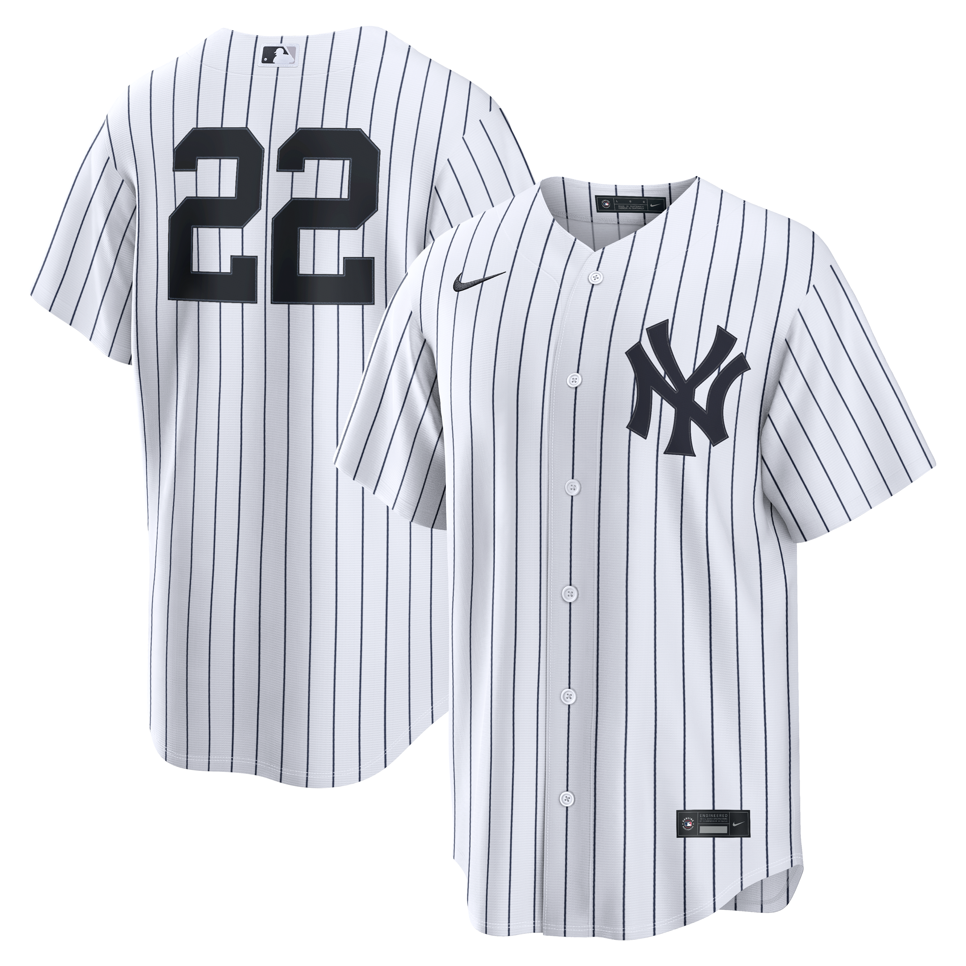 Ben Rice New York Yankees Home Replica Jersey White