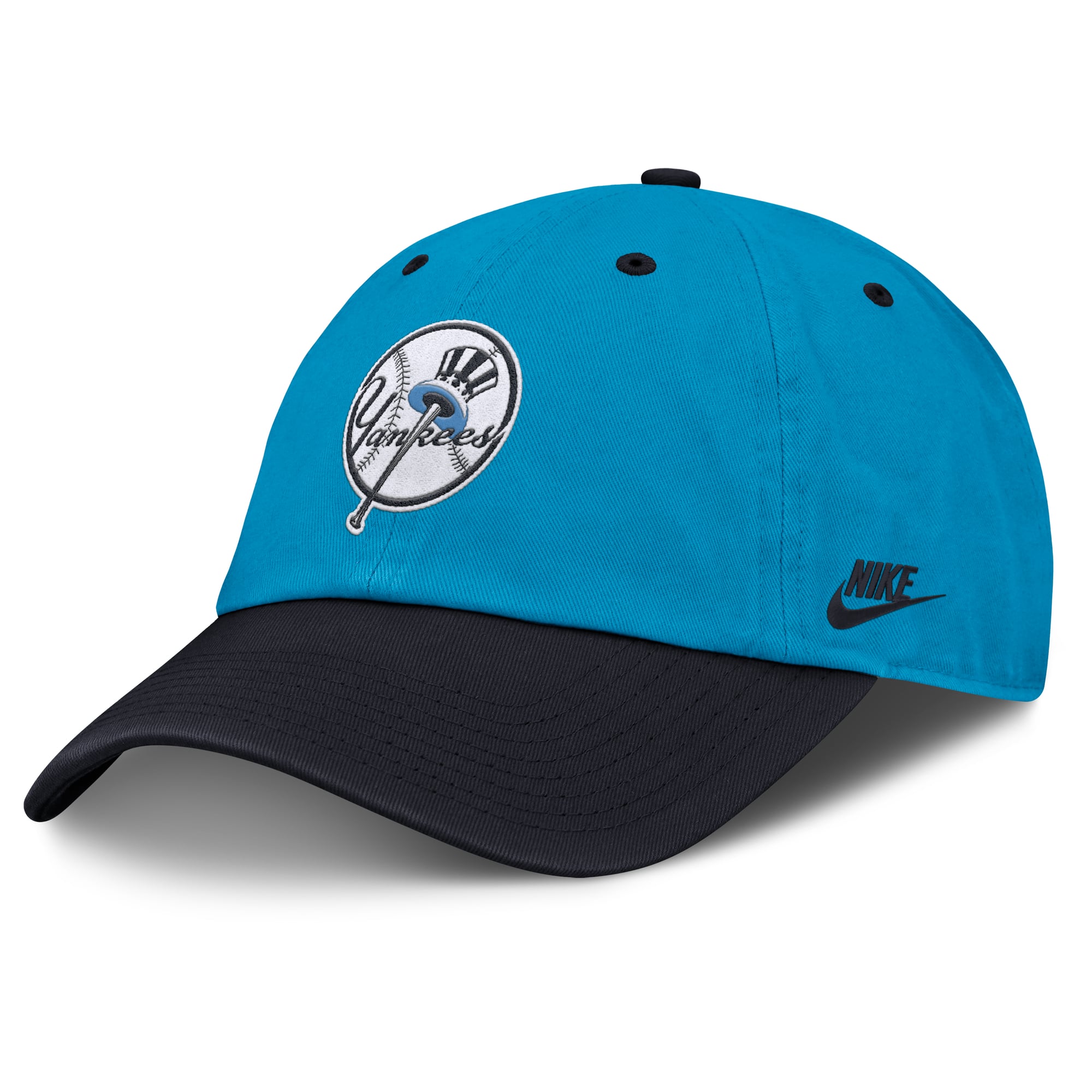 New York Yankees Nike Neon 90s Club Adjustable Hat - Blue/Navy