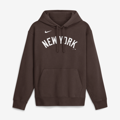  New York Yankees Nike Core Cinder Club Fleece Hoodie - Brown
