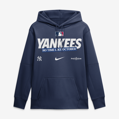 New York Yankees Nike 2026 MLB Postseason Authentic Collection Therma Fleece Hoodie - Navy