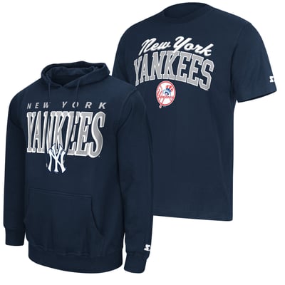 New York Yankees Starter Logo Hoodie & T-Shirt Combo Pack - Navy