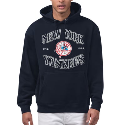  New York Yankees Starter Take Me Out Fleece Hoodie - Navy