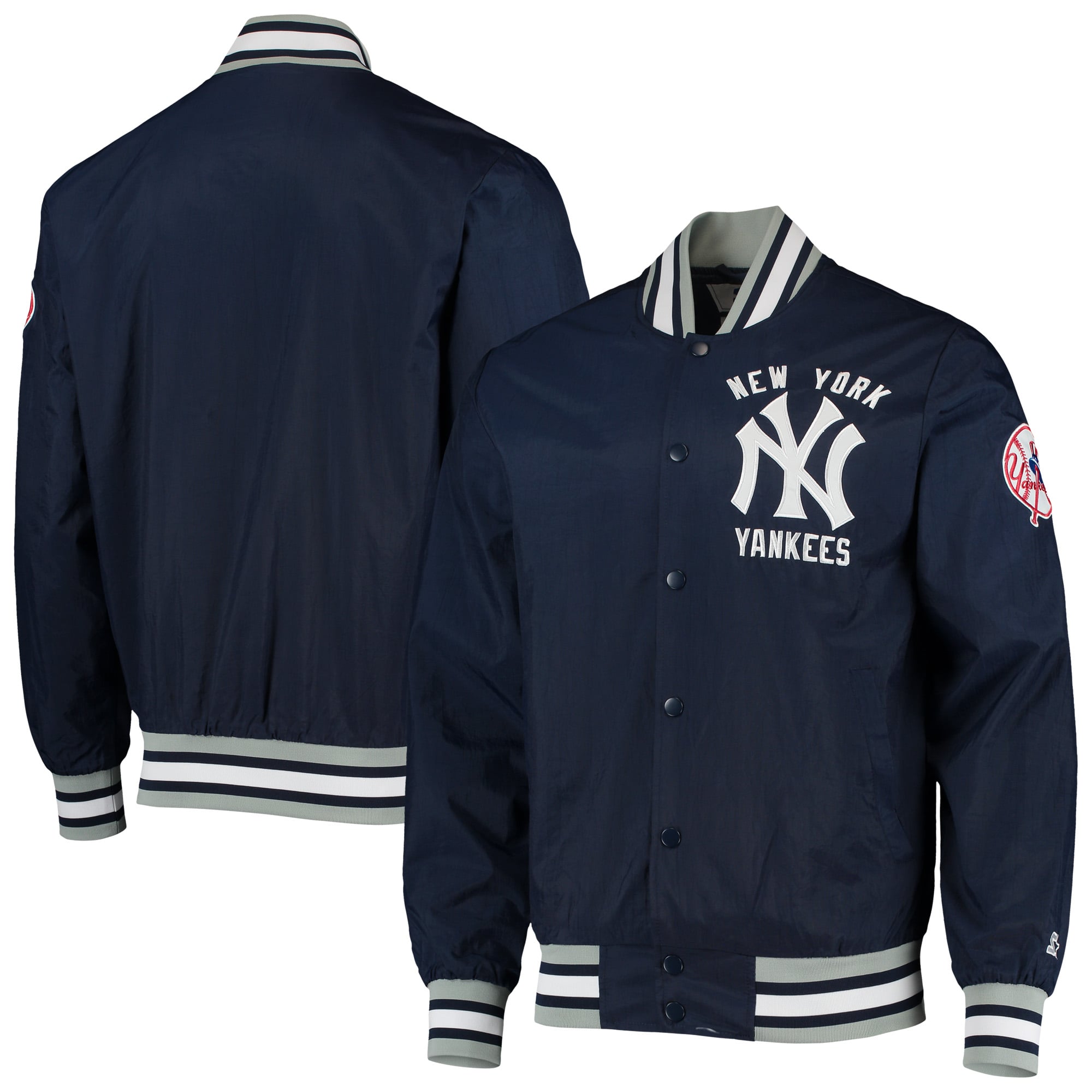 New York Yankees Starter The Jet III Full-Snap Jacket - Navy