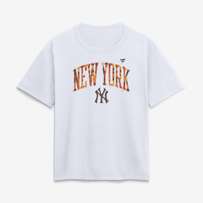 New York Yankees Fall Wordmark T-Shirt - White