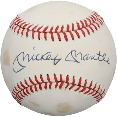 Mickey Mantle New York Yankees Autographed Fanatics Authentic Baseball BAS AE53867