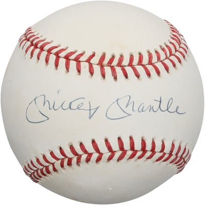 Mickey Mantle New York Yankees Autographed Fanatics Authentic Baseball JSA XX19045