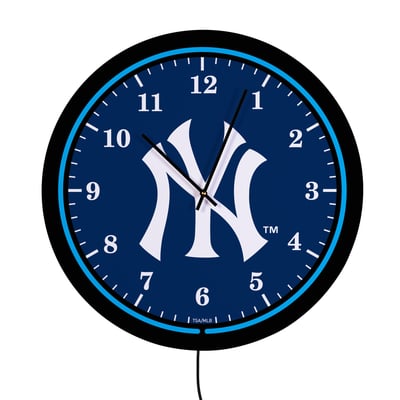 New York Yankees 18" Lighted Round LED Wall Clock