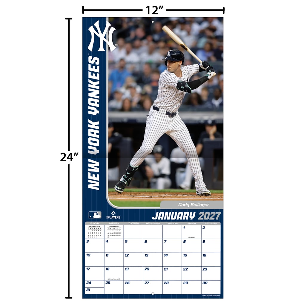 New York Yankees 2027 12” x 12” Team Wall Calendar