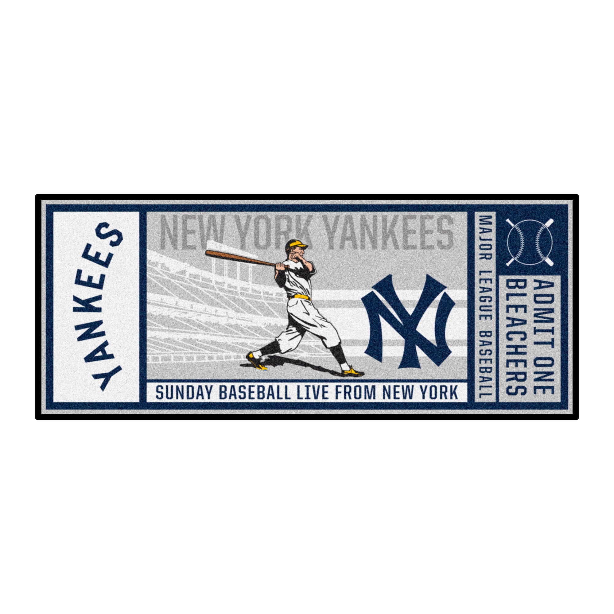 New York Yankees 30'' x 72'' Retro Collection Ticket Runner Rug