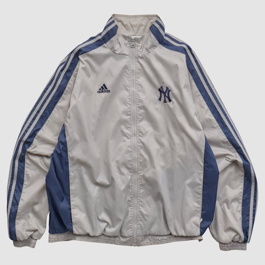 New York Yankees Adidas 2000s Full Zip Jacket - White - XL by Fanatics Real Vintage