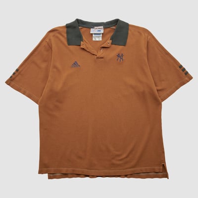 New York Yankees Adidas 2000s Polo - Clay - L by Fanatics Real Vintage