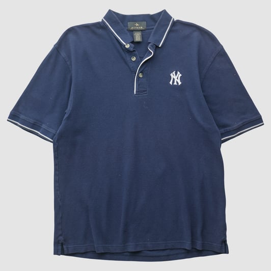 New York Yankees Antigua 2000s Polo - Navy - M by Fanatics Real Vintage