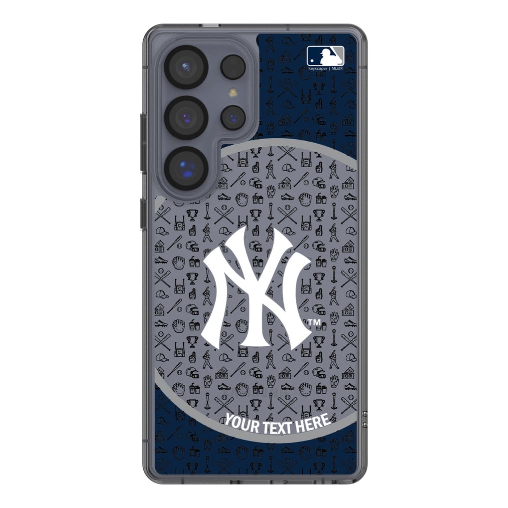 New York Yankees Circle Design Galaxy Clear Phone Case
