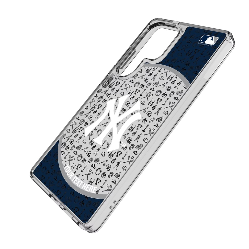 New York Yankees Circle Design Galaxy Clear Phone Case