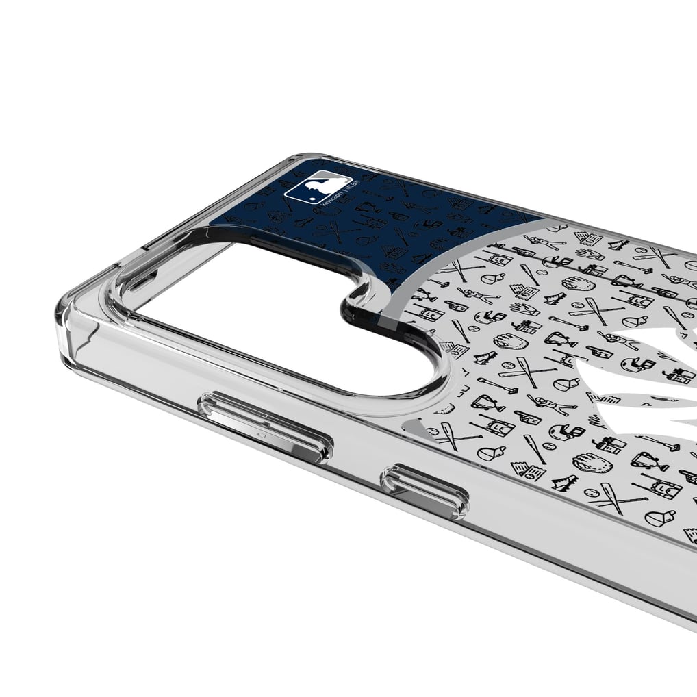 New York Yankees Circle Design Galaxy Clear Phone Case