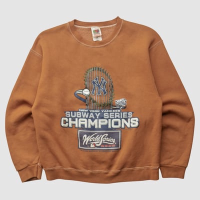 New York Yankees Fruit of the Loom 2000 Pullover Sweatshirt - Clay - XS by Fanatics Real Vintage