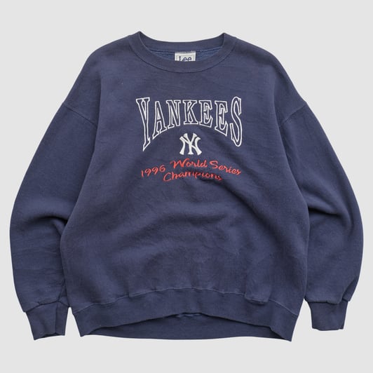 New York Yankees Lee Apparel 1996 Pullover Sweatshirt - Navy - L by Fanatics Real Vintage