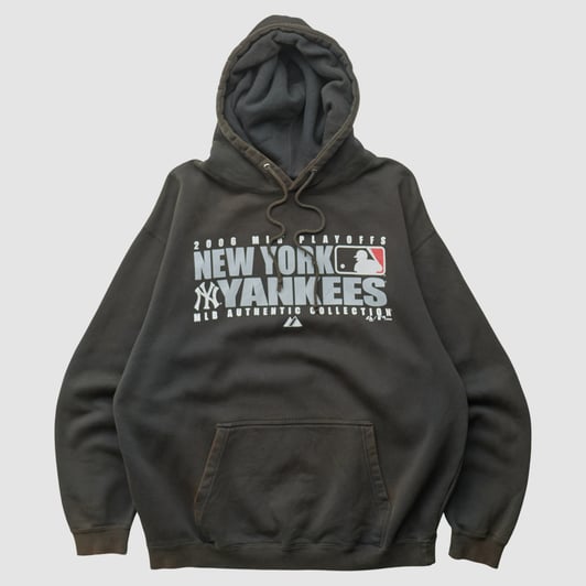 New York Yankees Majestic 2006 Hooded Pullover Sweatshirt - Black - M by Fanatics Real Vintage