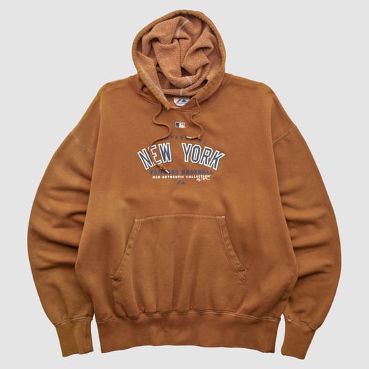 New York Yankees Majestic 2007 Hooded Pullover Sweatshirt - Clay - L by Fanatics Real Vintage