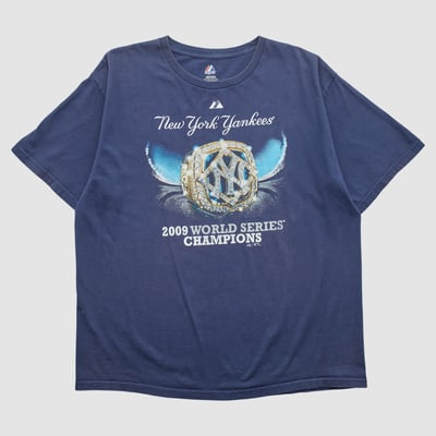New York Yankees Majestic 2009 T-shirt - Navy - 2XL by Fanatics Real Vintage