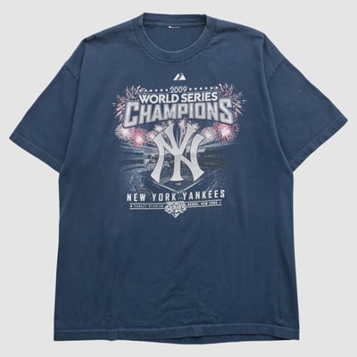 New York Yankees Majestic 2009 T-shirt - Navy - M by Fanatics Real Vintage