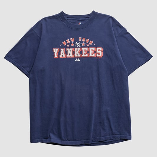 New York Yankees Majestic 2010s T-shirt - Navy - XL by Fanatics Real Vintage