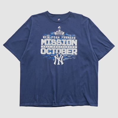 New York Yankees Majestic 2011 T-shirt - Navy - 2XL by Fanatics Real Vintage