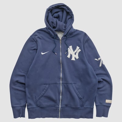 New York Yankees Nike 2000s Hooded Full Zip Sweatshirt - Navy - M by Fanatics Real Vintage