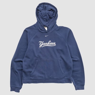 New York Yankees Nike 2000s Hooded Pullover Sweatshirt - Navy - S by Fanatics Real Vintage