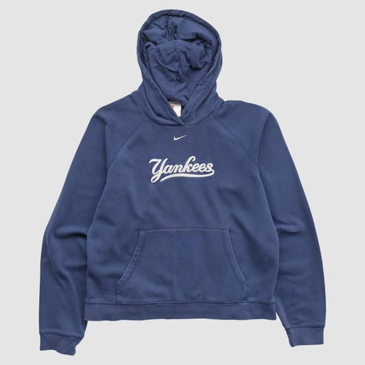 New York Yankees Nike 2000s Hooded Pullover Sweatshirt - Navy - S by Fanatics Real Vintage