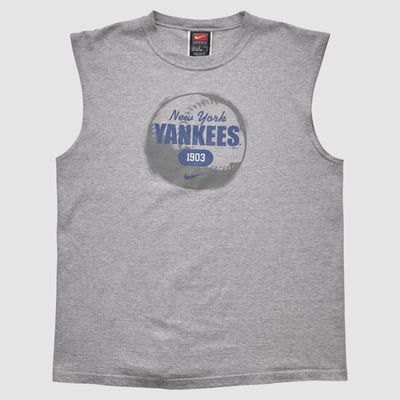New York Yankees Nike 2000s Tank - Heather Gray - S by Fanatics Real Vintage