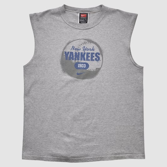 New York Yankees Nike 2000s Tank - Heather Gray - S by Fanatics Real Vintage