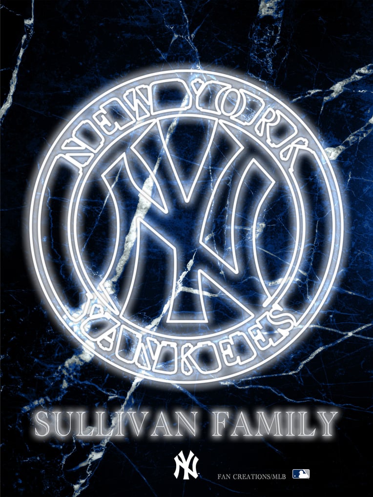 New York Yankees Personalized 12" x 16" Framed Art Print